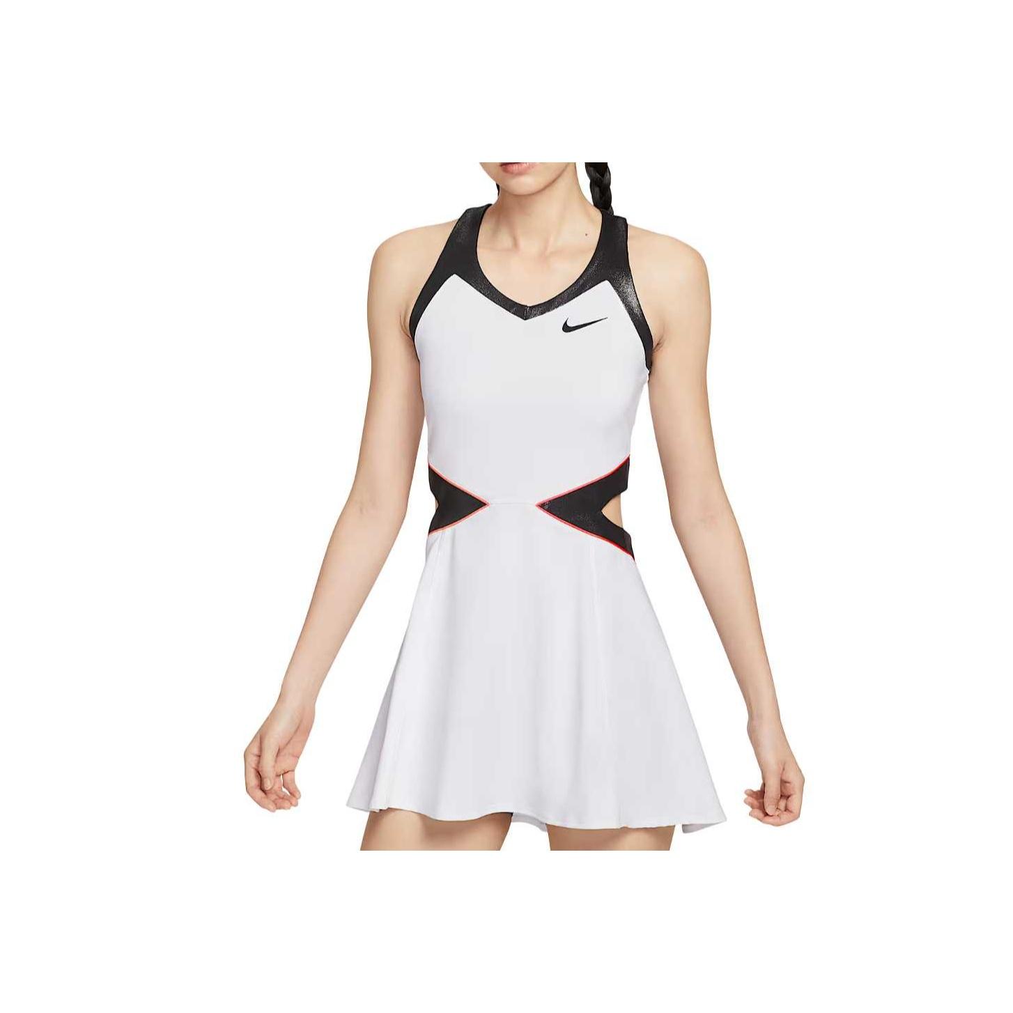 Nike Court Slam Dri-FIT Atmungsaktiv Bequem Tennis Ärmelloses Kleid Damen Kleider II6187-100 S beige