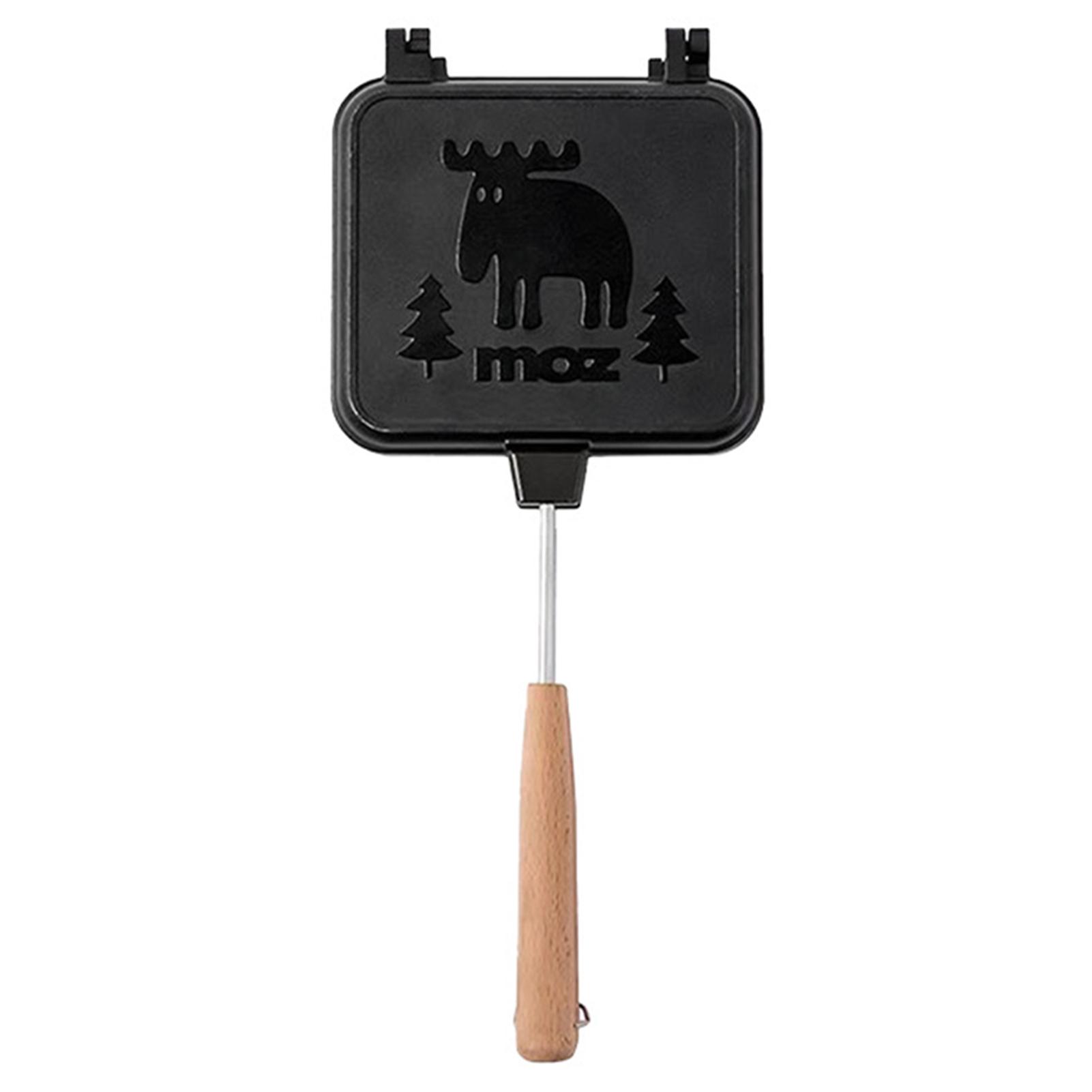 Brotbackautomat, tragbare Sandwich-Kochmaschine mit abnehmbarem, doppelseitigem Käsegrill, Camping dunkelgraue