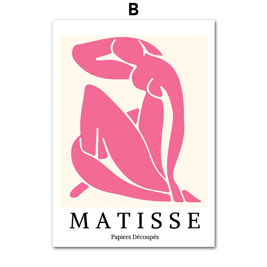 Pinker Matisse Blumenmarkt Bauhaus Cocktail Abstrakt Galerie Wandkunst Leinwandmalerei Poster Druck Bild Für Wohnzimmer Dekor 21X30cm No Framed