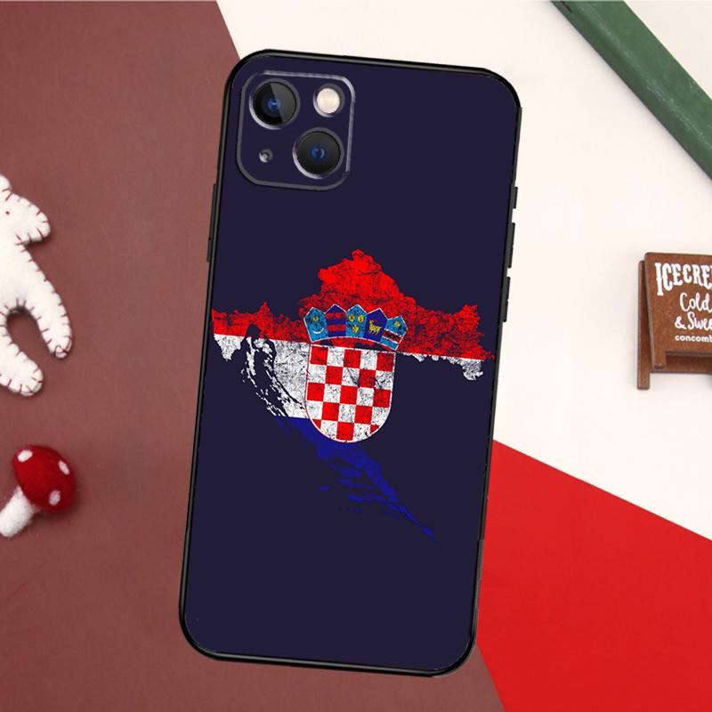 Kroatien Wappen Flagge Hülle Für iPhone 15 Pro Max 14 13 12 11 16 17 Pro Max mini 15 16 Plus 16e 17 Air Rückabdeckung iPhone 14 Plus