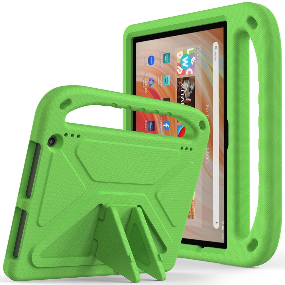 Für Amazon Fire HD 10 HD10 Plus Max 11. 13. Generation 2021 2023 Hülle EVA Tragbare stoßfeste Tablet-Abdeckung mit sicherem Griff und Ständer Fire HD 10 2021 grün
