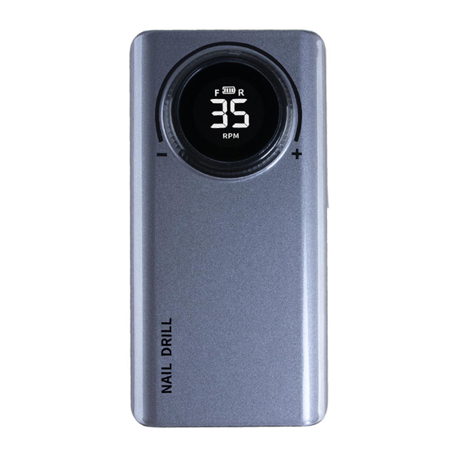 Tragbare Nagel Bohrer Maschine 35000 RPM Rotation Rate Einstellbar Elektrische Nagel Maniküre Werkzeug Set mit grau