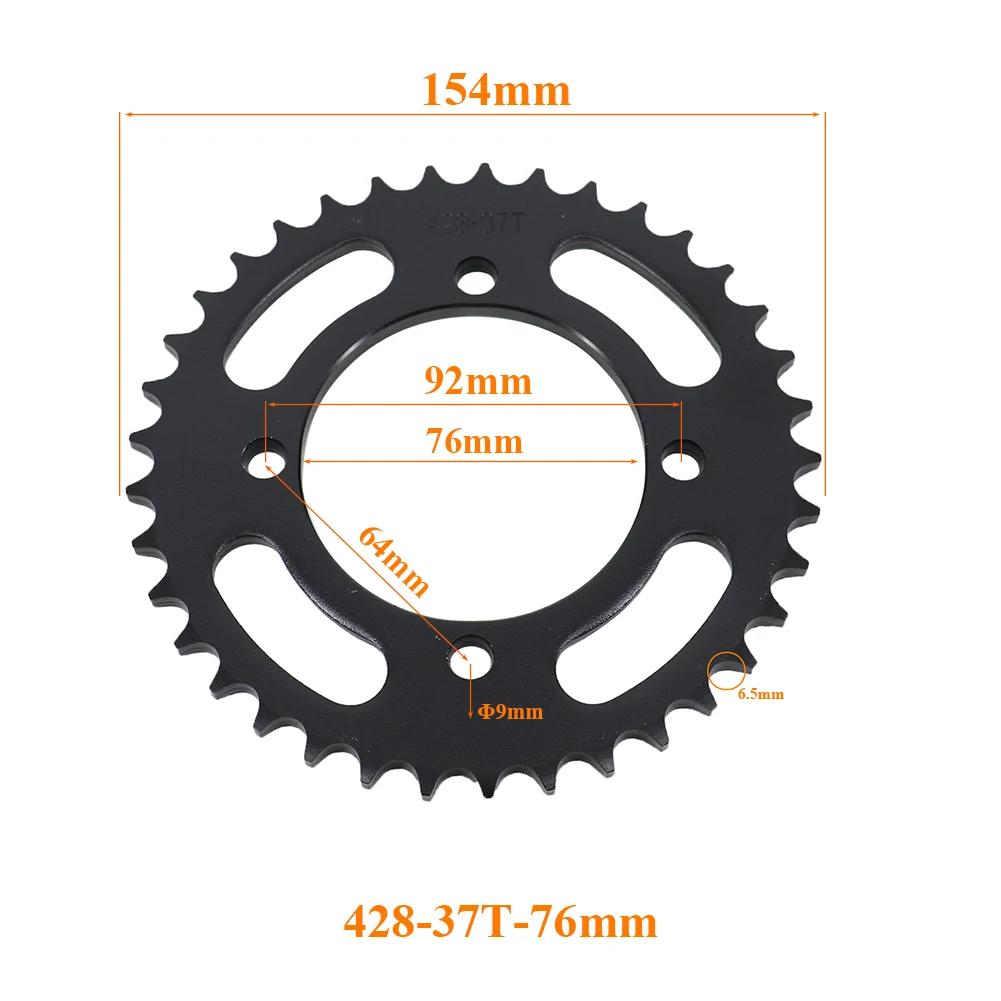 Motorrad 428 37 Zähne 37T 48/52/58/76MM Hinteres Kettenrad 428-37T Für ATV Quad Pit Dirt Bike Buggy Go Kart Zubehör