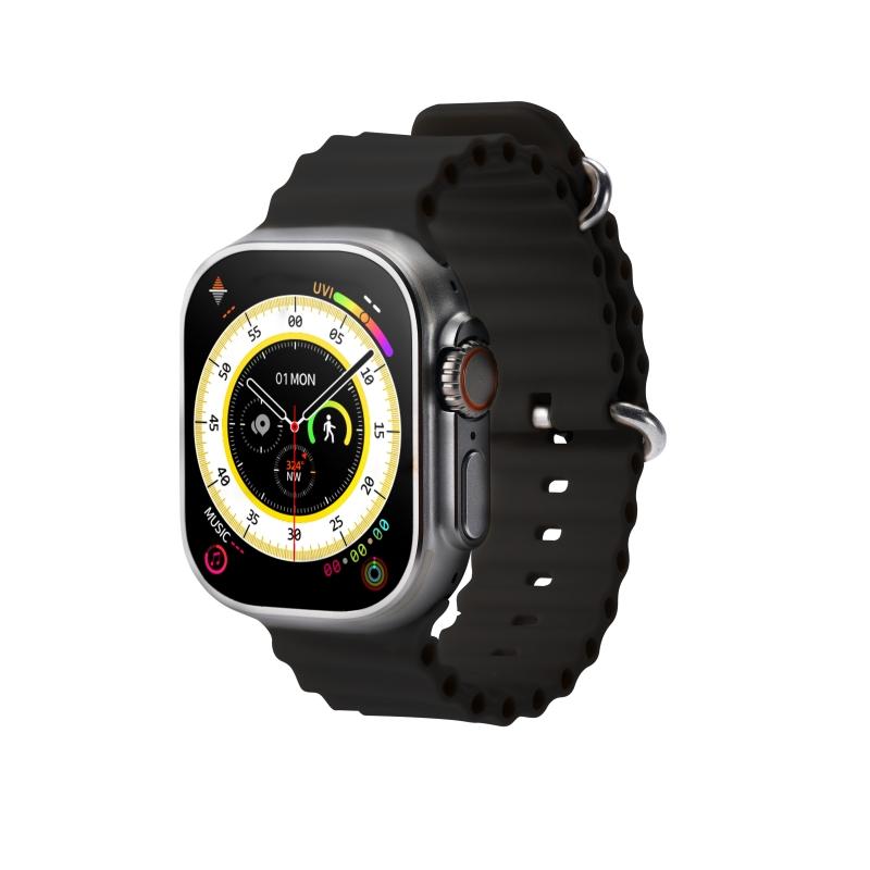 Hello Watch 3 Plus 4 GB Smartwatch AMOLED 4 GB ROM ChatGPT NFC Lokale Musik Smart Watch für Männer Ai Watch Face Kompass schwarz