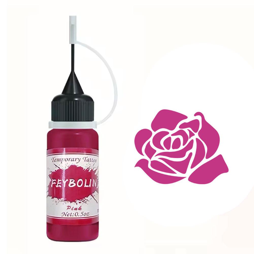 Henna Tattoo Gel Schweißfest Temporär Lang Anhaltend Körperkunst Farbe Wasserdicht DIY Alle Hauttypen rosa