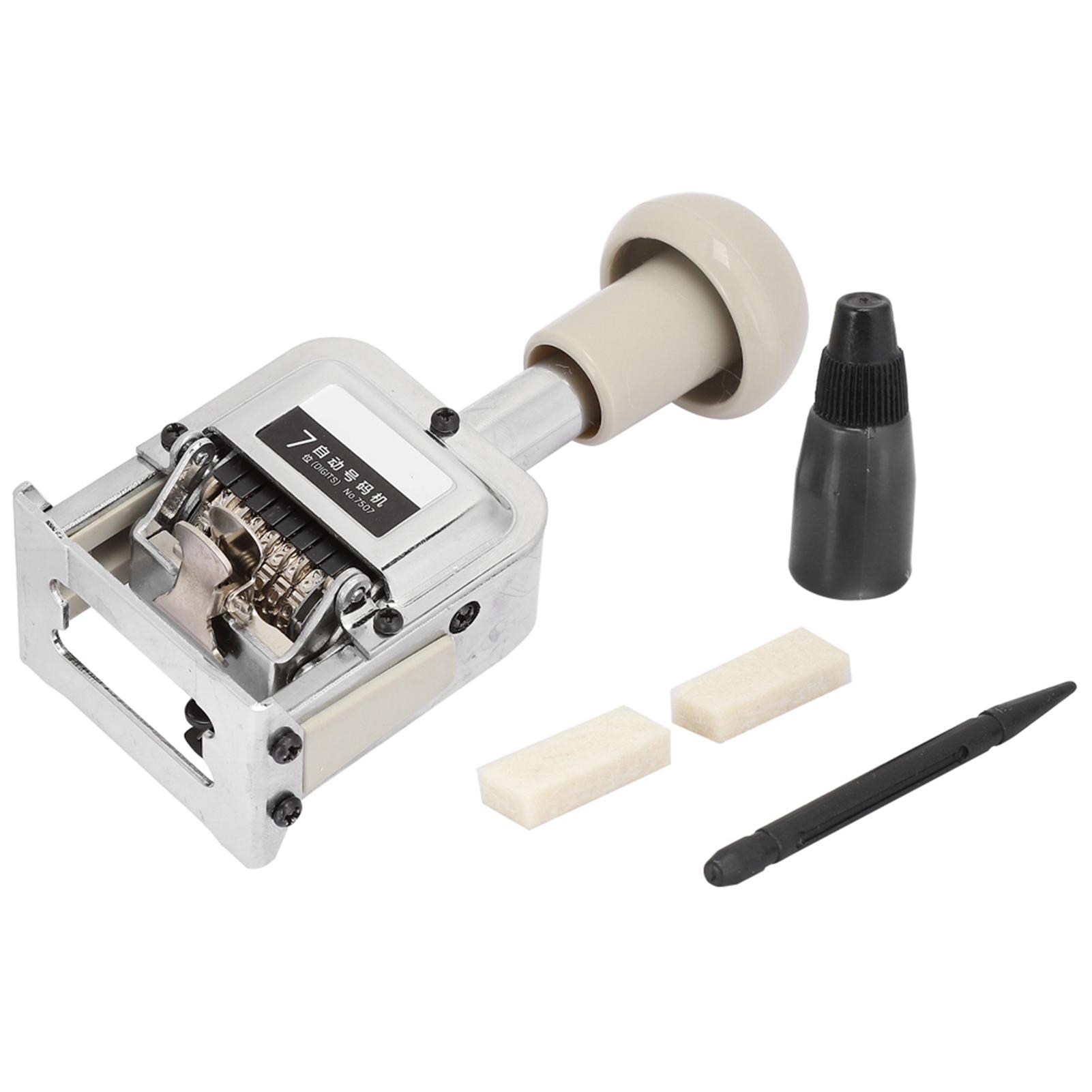 Nummeriermaschine Büroausstattung Schulbedarf Automatische Transposition 7 Nummernstempel