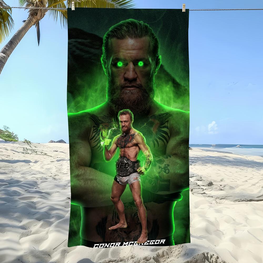 Champion Boxer C-Conor Mcgregor U-UFC Handtuch Weich Pool Geschenk Für Reise Fitnessstudio Dusche Camping Schnelltrocknend Sport Großes Strandhandtuch W137*H178(CM)