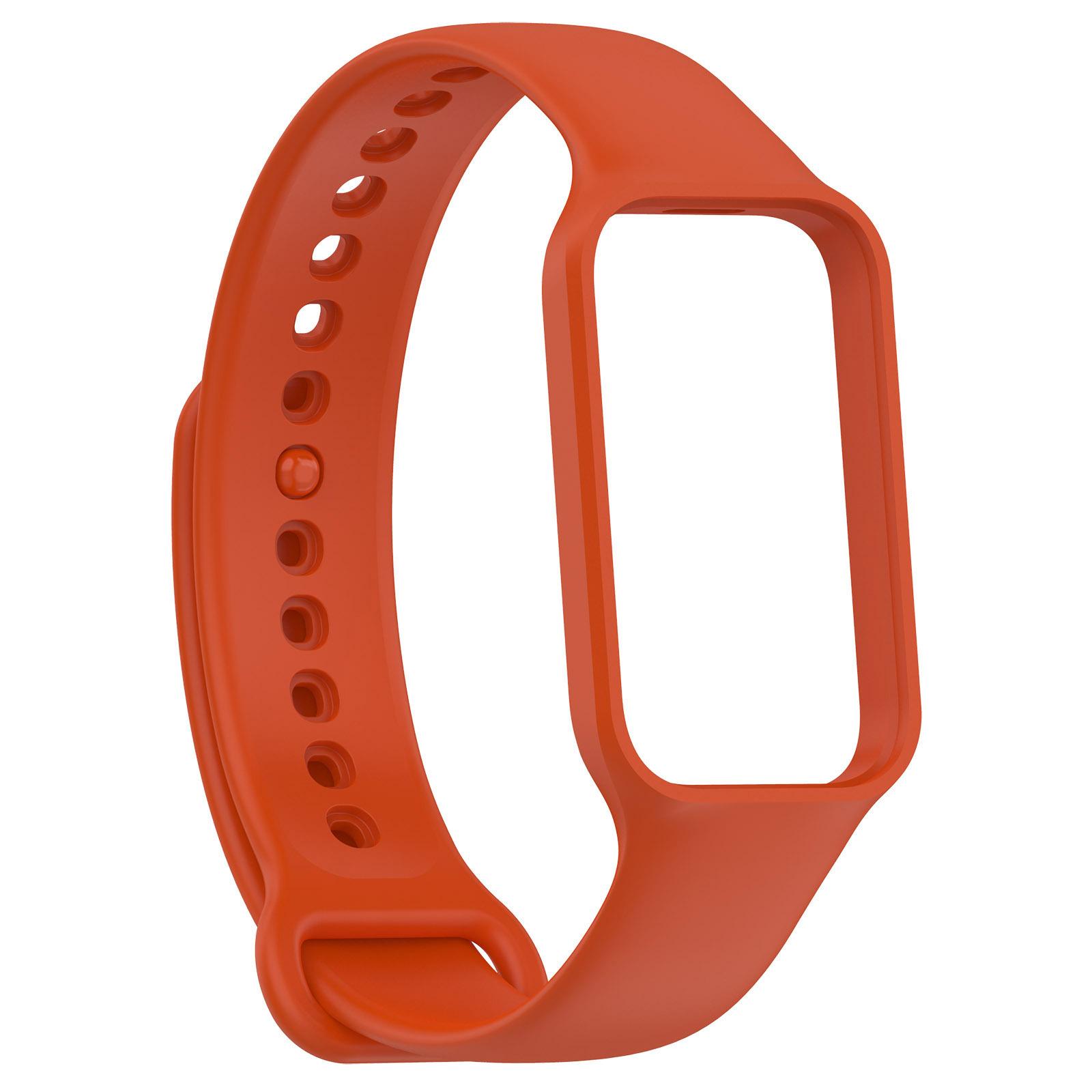 Silikon Armband Armband Für Xiaomi Mi Band 8 Aktive Armband SmartWatch Band Zubehör Für Mi Band 8 Aktive Zubehör For Mi Band 8 Active orange