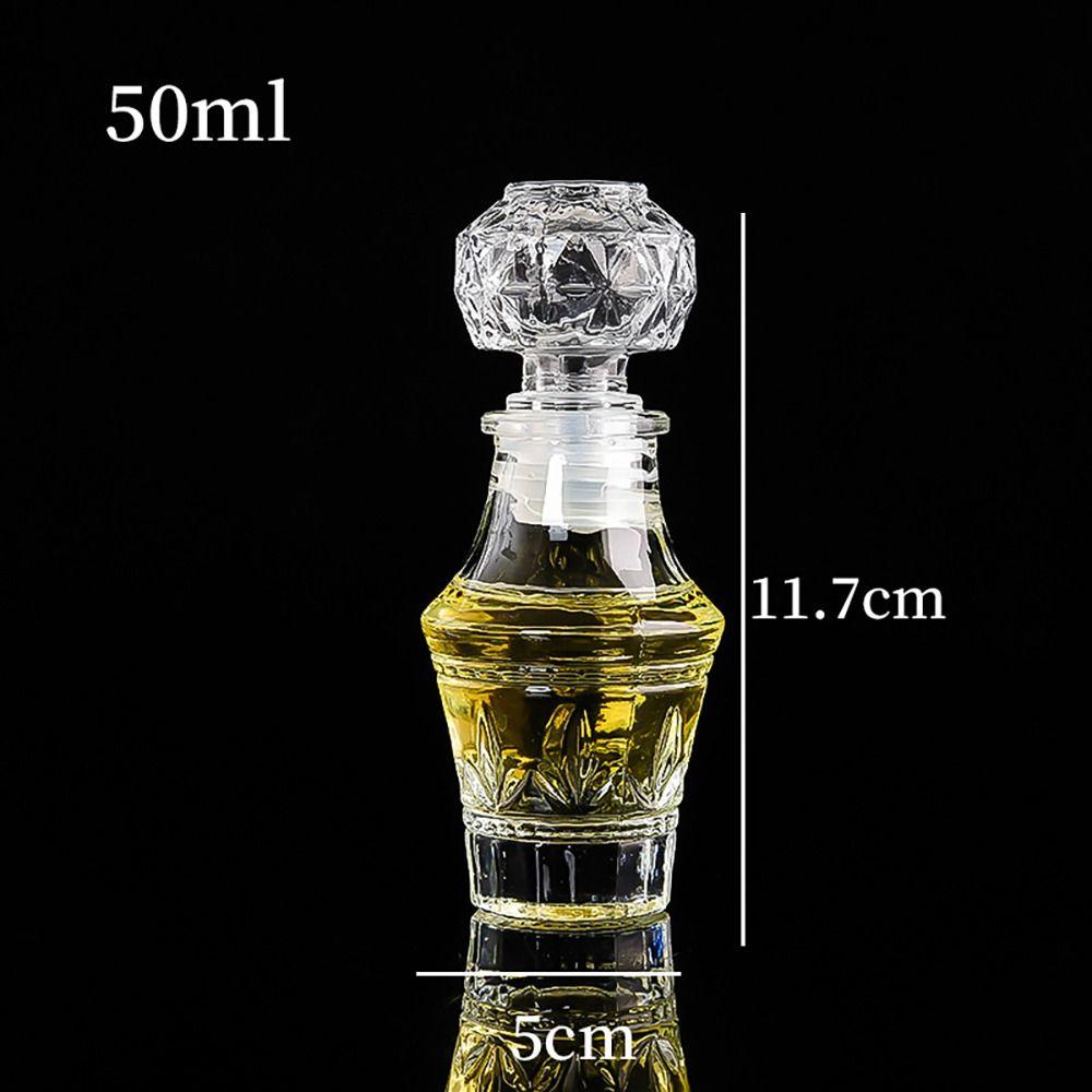 1 Stücke Geist Alkohol Likör Weinflasche Transparente Glasflasche Mini Whiskey Decanter 06