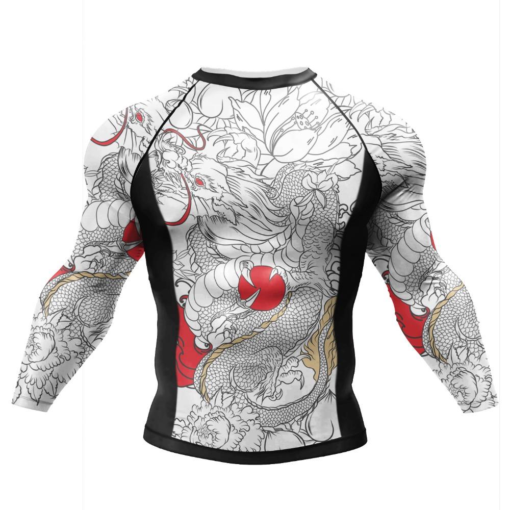 Cody Lundin Wrestling BJJ Jiu Jitsu Rash Guard für Herren 3D Sublimation Tattoo Enganliegend Langarm Kickboxen Trikot L gray