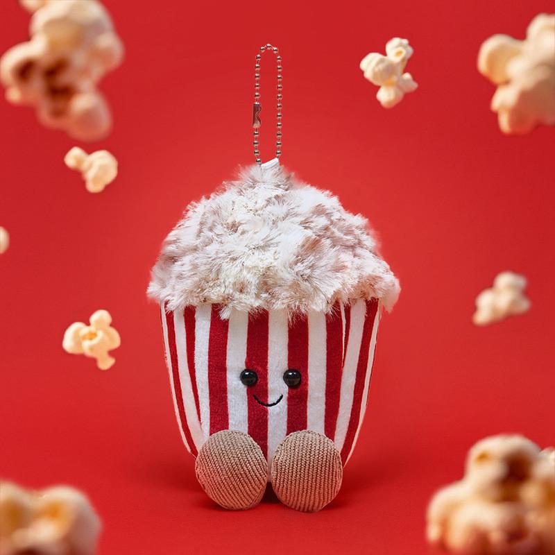 Plüschtier Jellycat Tier Schlüsselanhänger Superweich PP Baumwolle Taschenanhänger Geschenk für Kinder Popcorn