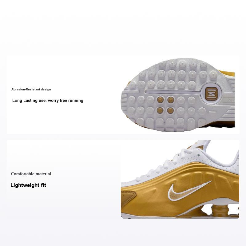 Nike Shox R4 GS Metallic Gold Kinder-Sneaker Weiß CW2626-700 36