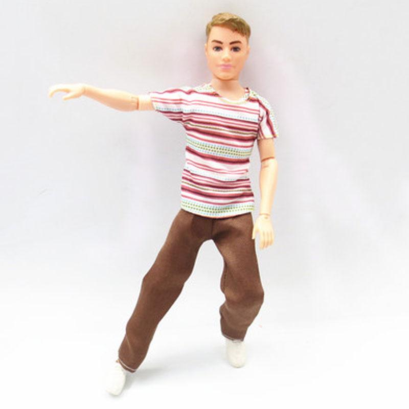 Puppenkleidung für Barbies Freund Ken Outfits Kleidung für Ken Puppenzubehör Kinderspielzeug Kurze Tops Hosen für 1:6 BJD Puppen Geschenk rosa/braun