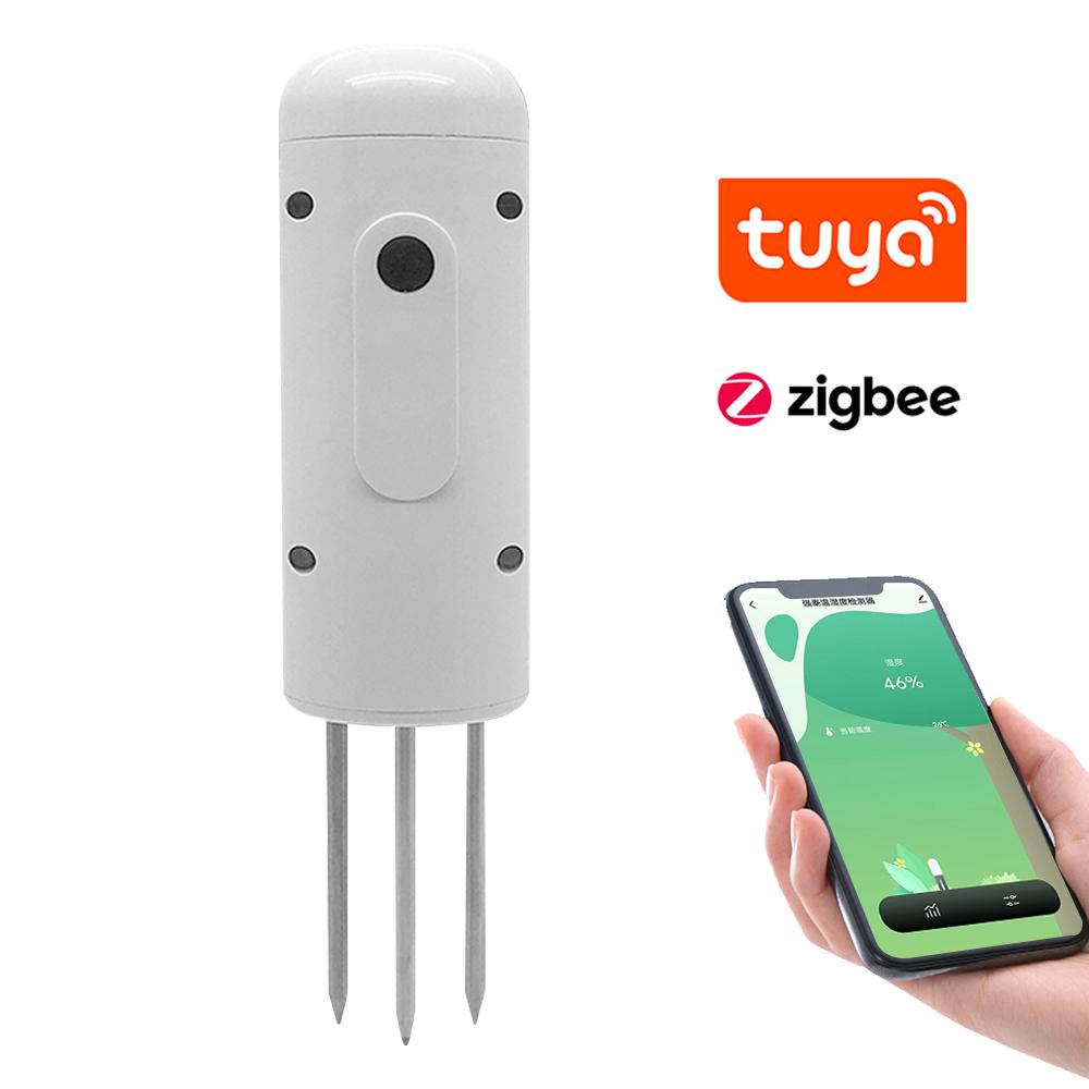 Tuya Zigbee Wireless Boden Feuchtigkeit Meter Intelligente Temperatur Feuchtigkeit Tester Mobiltelefon APP