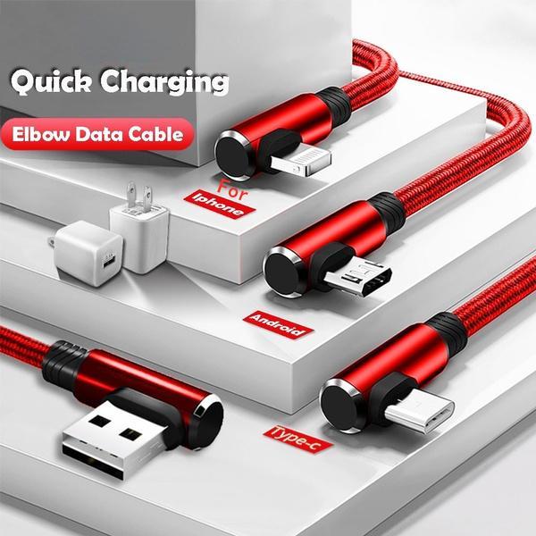 Micro USB Ladekabel geeignet für iPhone Samsung Huawei Huawei Typ C Handy USB Kabel Schnellladekabel 0.35M iPhone iPad blau