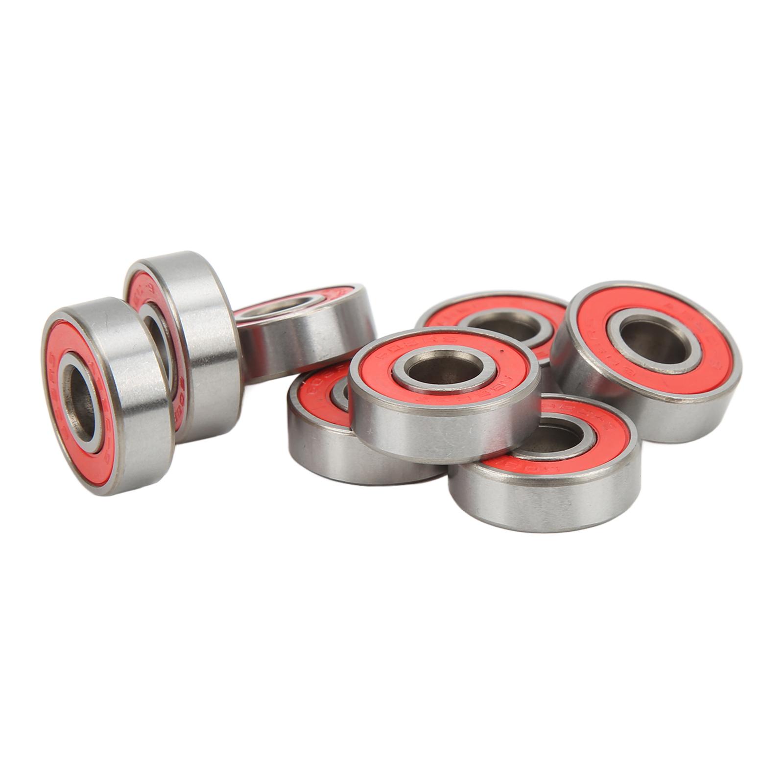 8 Stück 608RS ABEC 9 Kugellager Kohlenstoffstahl Gedichtet Skateboard Lager 8x22x7mm für Rollschuhe