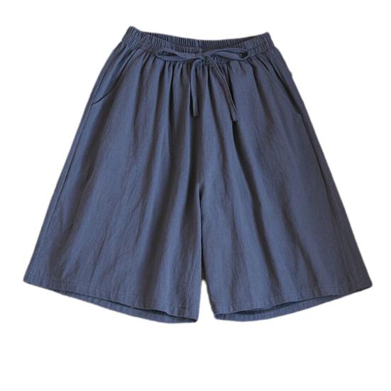 Damen Shorts Sommer Casual Loose Fit Shorts Elastische Taille Kordelzug Taschen Shorts Einfarbig Weites Bein Lose Kurze Hosen Streetwear 2XL grau