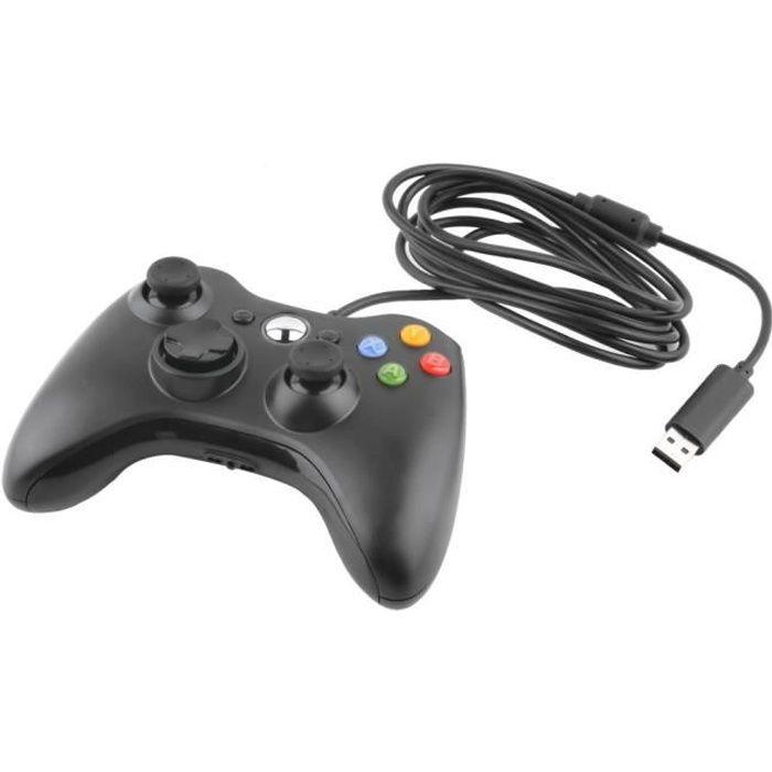 USB-Kabel-Controller für Microsoft Xbox 360 Windows PC Videospiel-Controller Schwarz