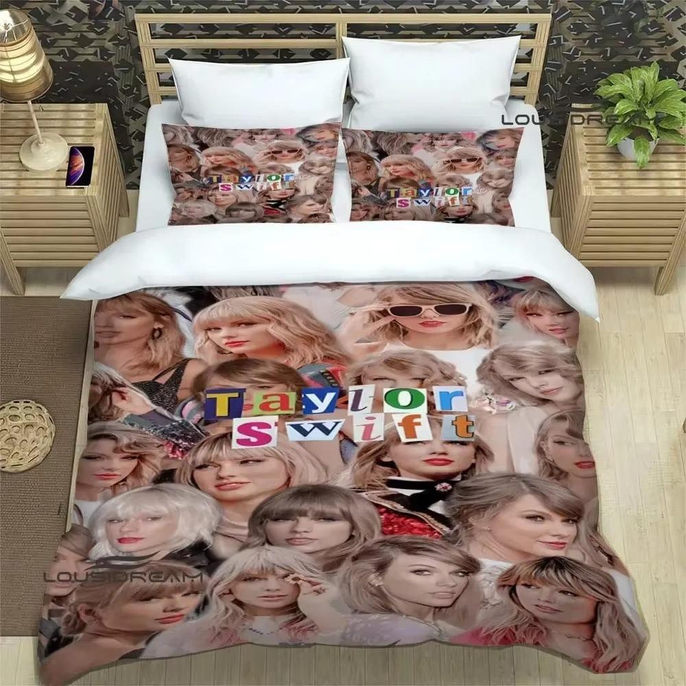 Singer T-Taylor-Swifts Bettwäsche-Sets, exquisite Bettwaren, Bettbezug-Set, luxuriöses Geburtstagsgeschenk 220*240cm 3pcs