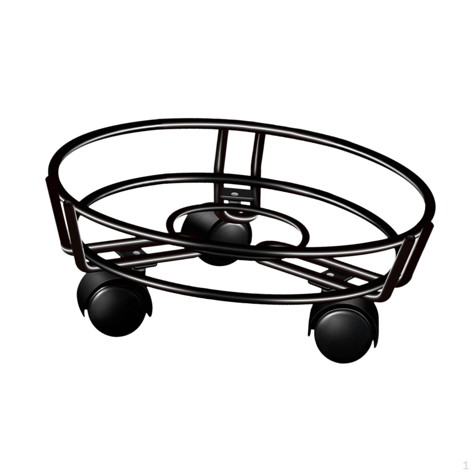 Blumentopf-Rollständer, abschließbarer Wagen für Topfpflanzen, Vasen, schwere Töpfe 32cmx9.5cm