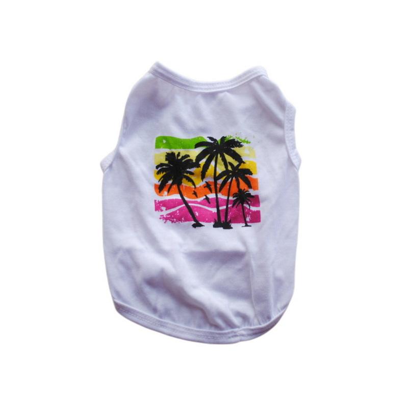 Frühling Sommer Haustier Welpen Kleidung Kleine Mittelgroße Hund Katze Muster Kurzarm Weste T Shirt Bekleidung Kleidung Chihuahua L