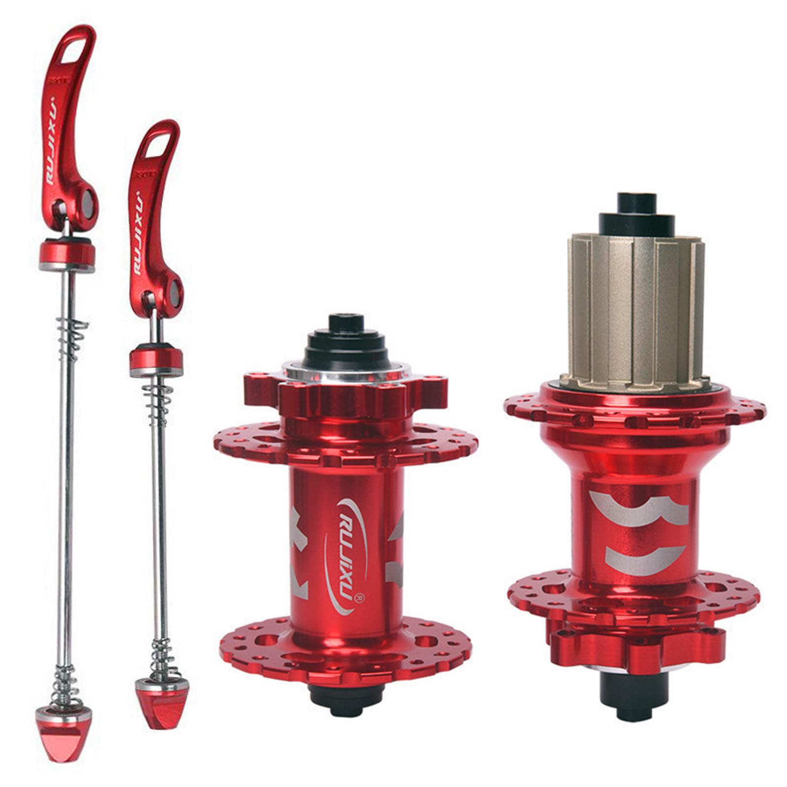 Mountainbike Hub 6 Sperrklinken Vorne 2 Hinten 5 Lager Mountainbike Disc Bremse Hub Kompatibel mit rot
