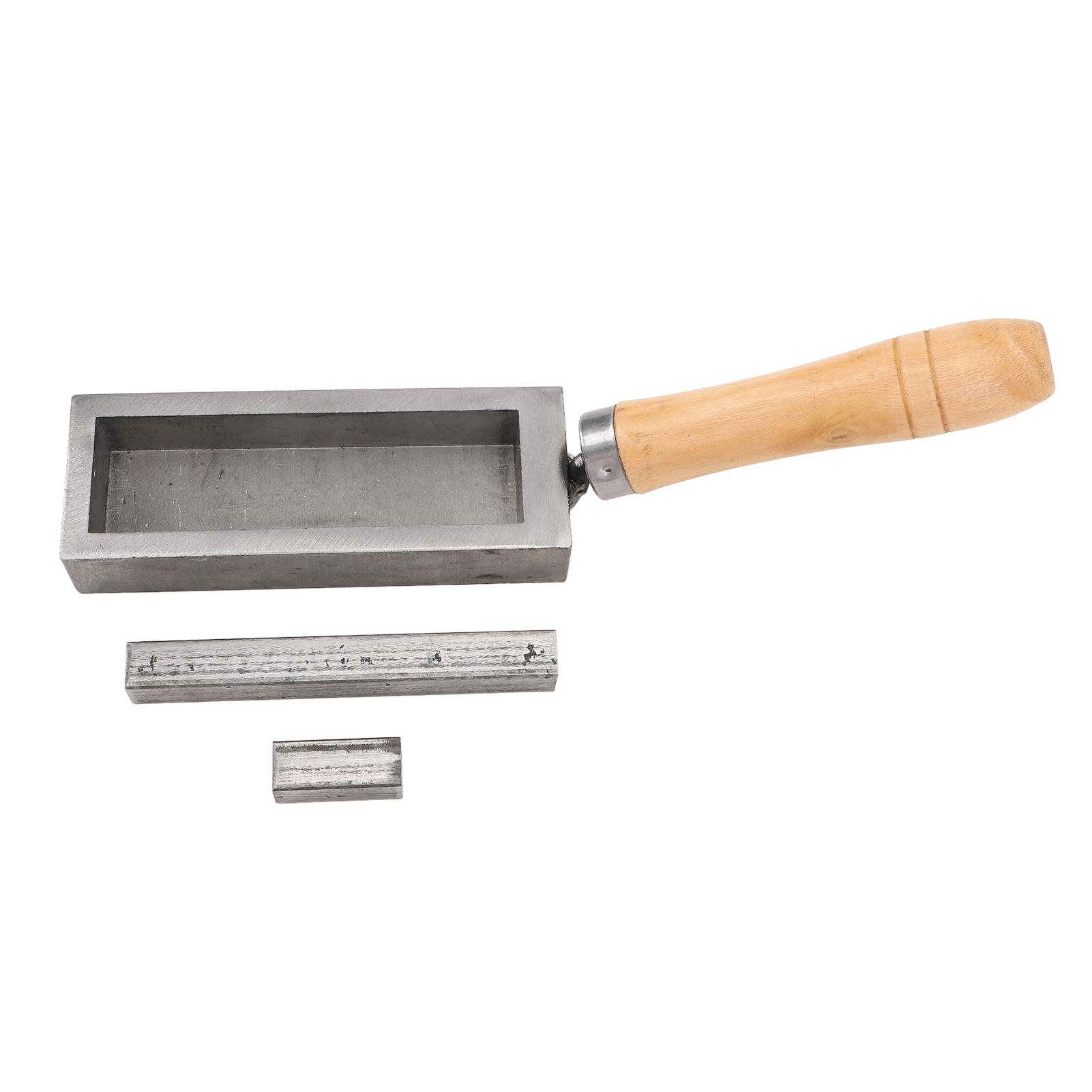 Goldbarren-Gussform, 10,2 cm, tragbare Ölnut, Goldbarren, Gusseisen-Barrenform für Heimwerker