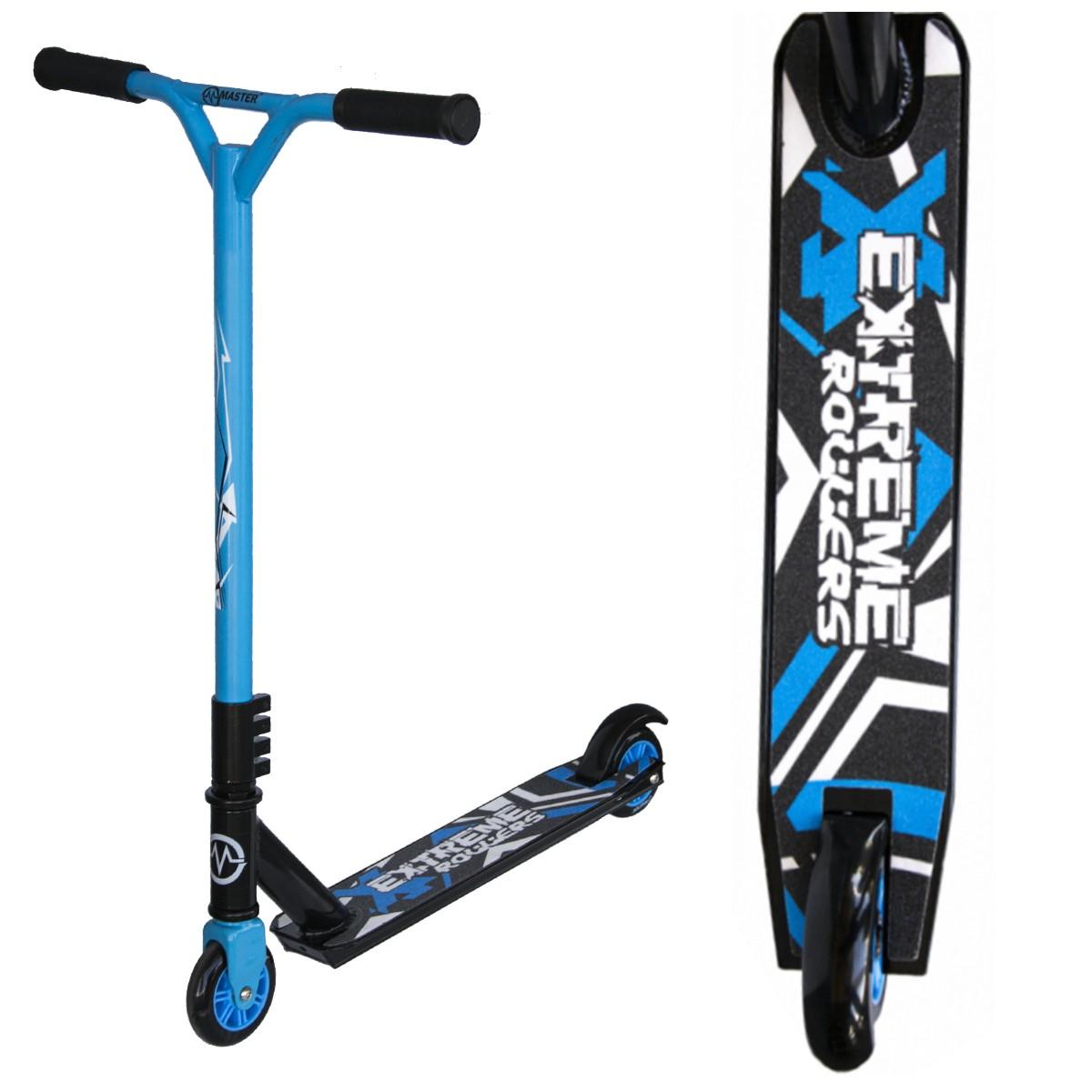 EVO STUNT Freestyle Stunt Scooter, Blau, ABEC-7, Bis zu 100 kg