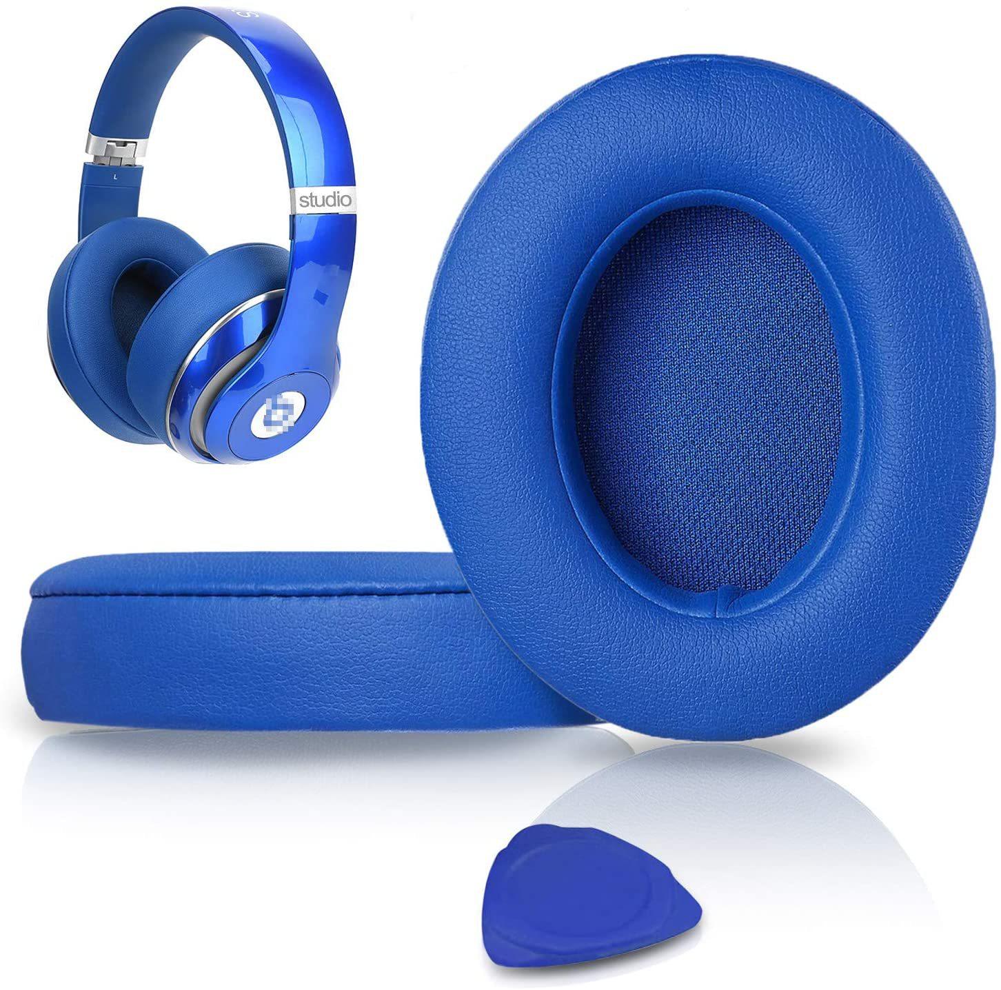 Für Beats Studio 2.0 Studio 3.0 Kabellose und Kabelgebundene Kopfhörer Ersatz-Ohrpolster Kissen Ohrpolster Proteinleder B0500 B0501 blau