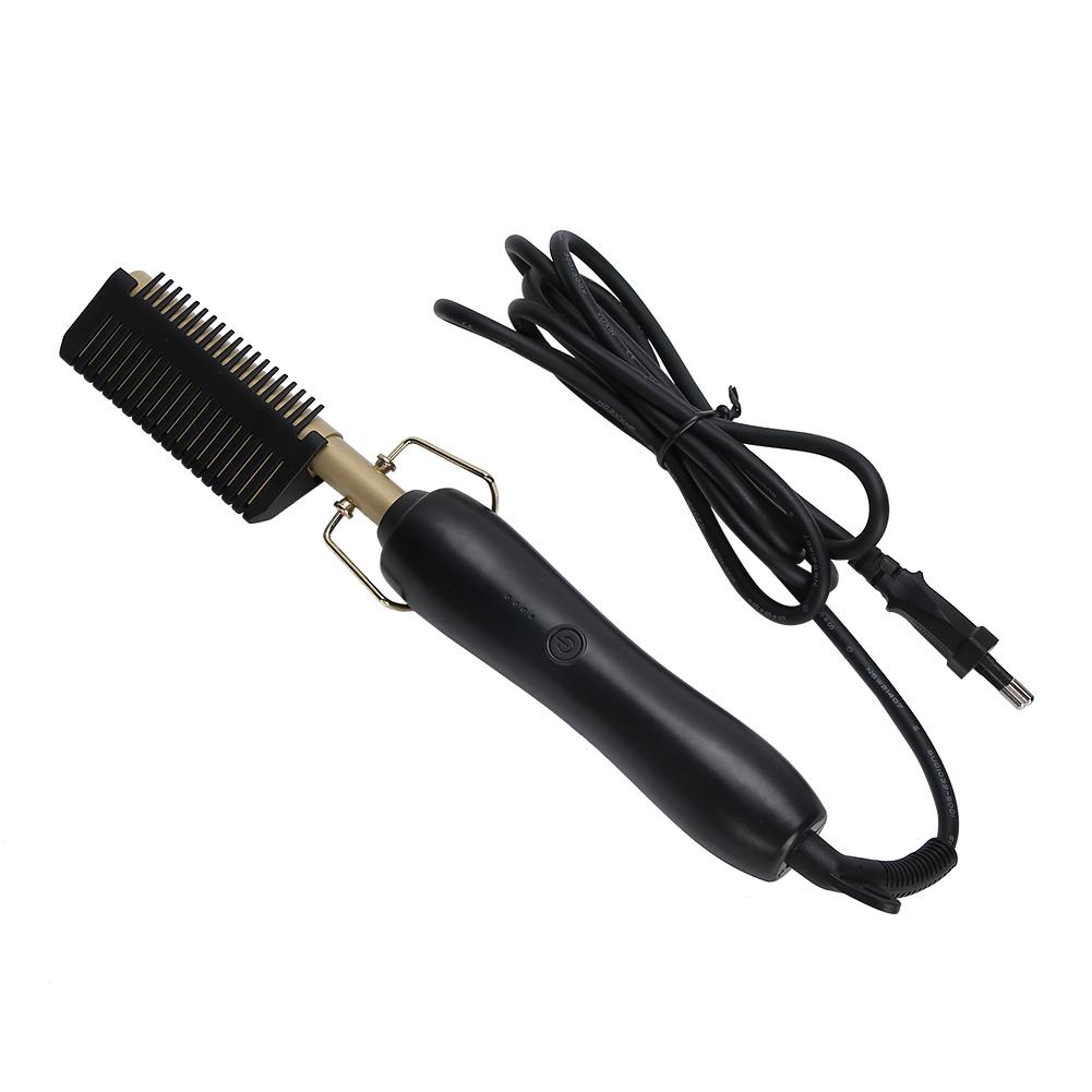 Haarglätter Kamm Nass Trocken Dual-Use Multifunktionale Männer Bart Styling Kamm EU Plug