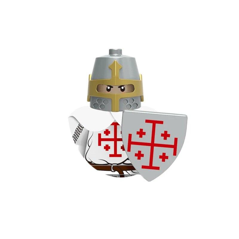 Mittelalterliche Figuren, Bausteine, antike römische Soldaten, westliche Ritter, Krieger, Gladiator, Bogenschütze, Burg, Kriegsziegel, Kinderspielzeug