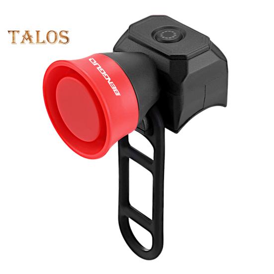 Elektrische Fahrradhupe, 120 dB lauter Ton, IPX4, wasserdicht, USB aufladbar, Mini-MTB-Lenkeralarmglocke, Fahrradzubehör Battery rot