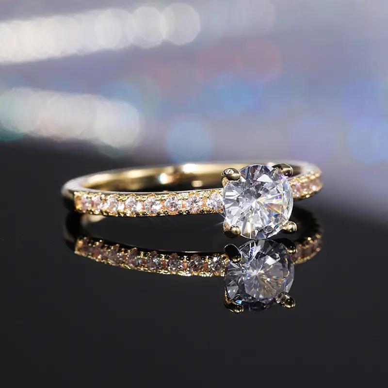Trendy Claws Design Kristall Zirkon Verlobungsringe Für Frauen Weibliche Hochzeit Schmuck Zubehör Geschenk Mode Frauen Ringe 7 gold