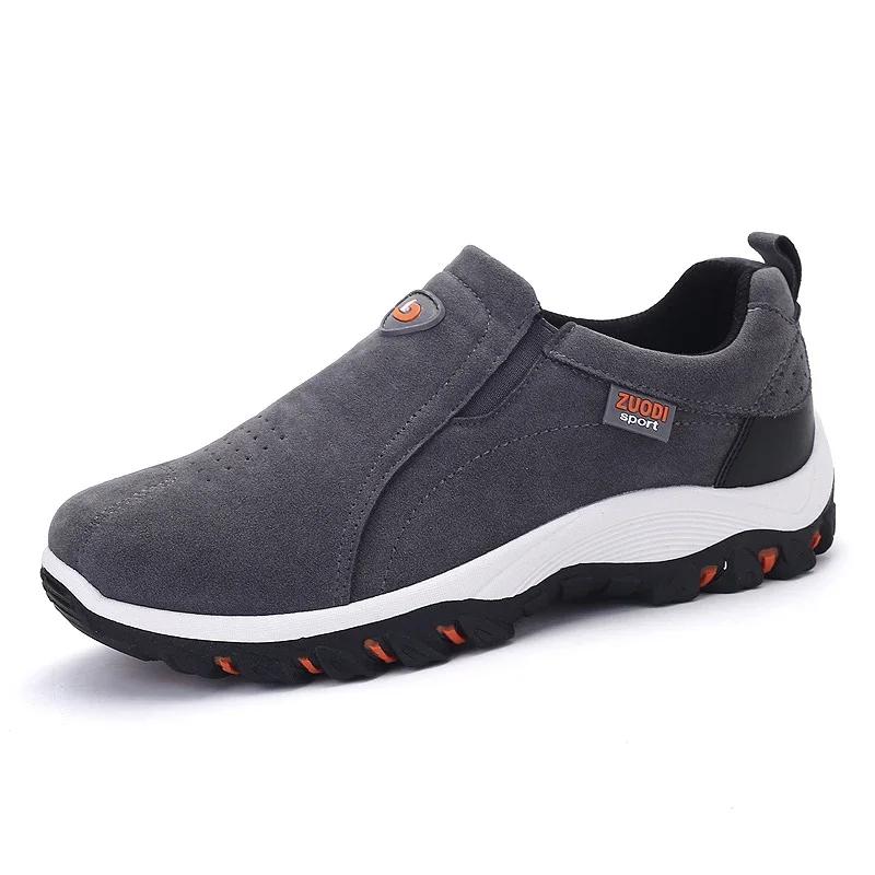 Herren Wanderschuhe Neue Outdoor Casual Sneaker Bequeme Leichte Schuhe für Herren Flats Übergröße 48 Walking Sneaker 39 gray