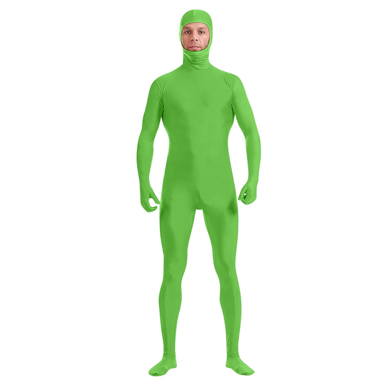 Zentai Anzug Cosplay Turnanzug Ganzkörperbody Green Screen Anzug Halloween Kostüme 140