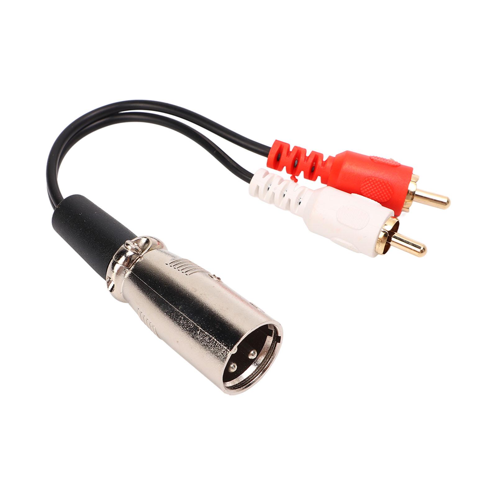 Dual RCA zu XLR Kabel 15cm XLR Stecker auf 2 RCA Stereo Audio Adapter Kabel für Lautsprecher DVD-Player