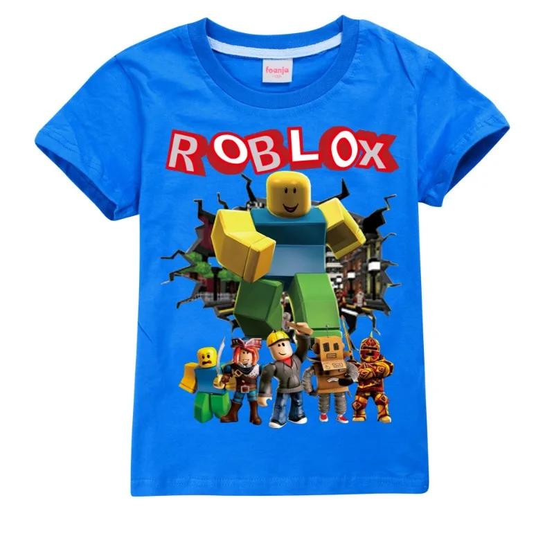 Roblox Spiel Cartoon Kinder T-Shirt Kurzarm 2D Gedruckt Lässig Anime Sport Oberteil Perfektes Geburtstagsgeschenk für Kinder 140cm black