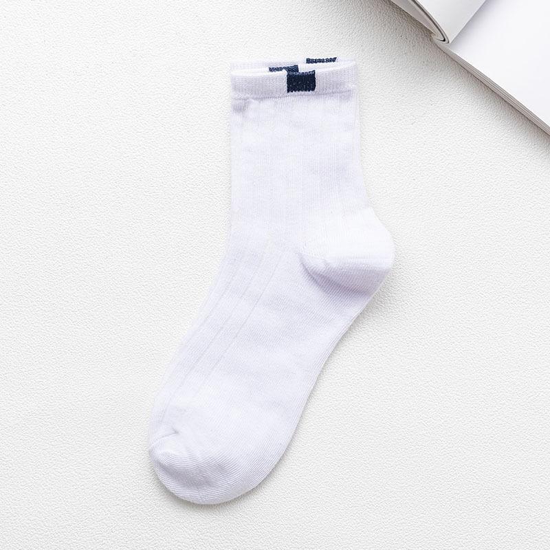 10 Paar Socken Damen Winter Warme Socken für Damen Neujahr Niedliches Set Herren Weiß Japanischer Stil Sport Mode Kurze Socken Set Femal 10Pcs (EUR 33-44) weiß