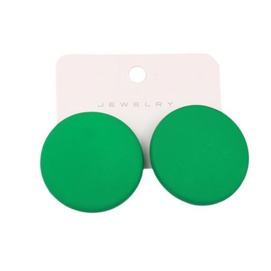 1 paar Ohrstecker Candy Farbe geometrische Spray Farbe Piercing einfache Frauen Mädchen groß grün