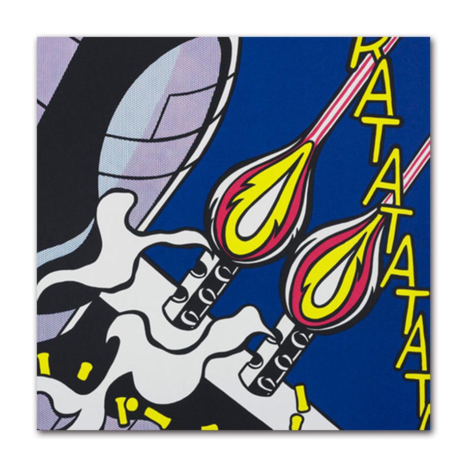 Roy Lichtenstein Pop Abstrakte Kunst Leinwand Malerei Poster Drucke Kunst für Wohnzimmer Quadratische Wandkunst Bilder Heimdekoration Cuadros 70X70CM No Framed