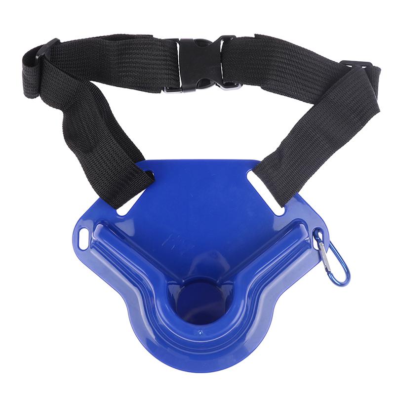 Durable Fisch Stange Gürtel Angeln Kampf Taille Gürtel Stange Halter Gürtel Angeln blau