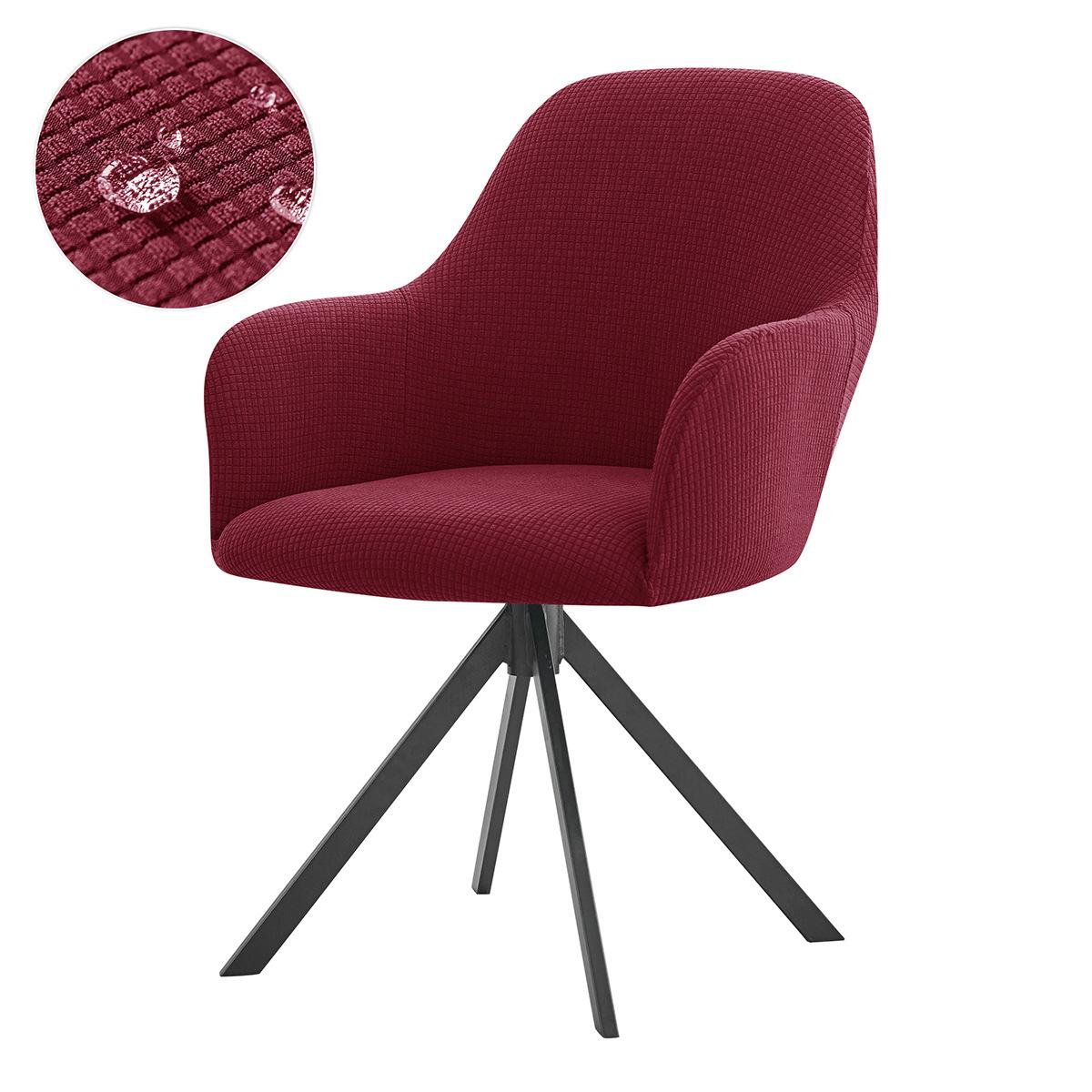 1PC Polar Fleece Hohe Arm Stuhl Abdeckungen Wasser Abweisend Elastische Esszimmer Sessel Schutz Sitz Hussen Stuhl Schutz Hause 1pc wein rot