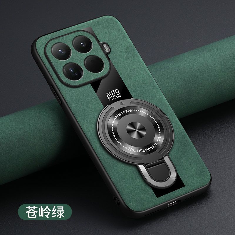 Für Xiaomi 17T Pro Hülle Fortgeschrittene Luxus-Leder Hülle Für Magsafe Magnetische Halterung Anti-Fingerabdruck Abdeckung Für Xiaomi 17T Schale Bumper Xiaomi 17T grün
