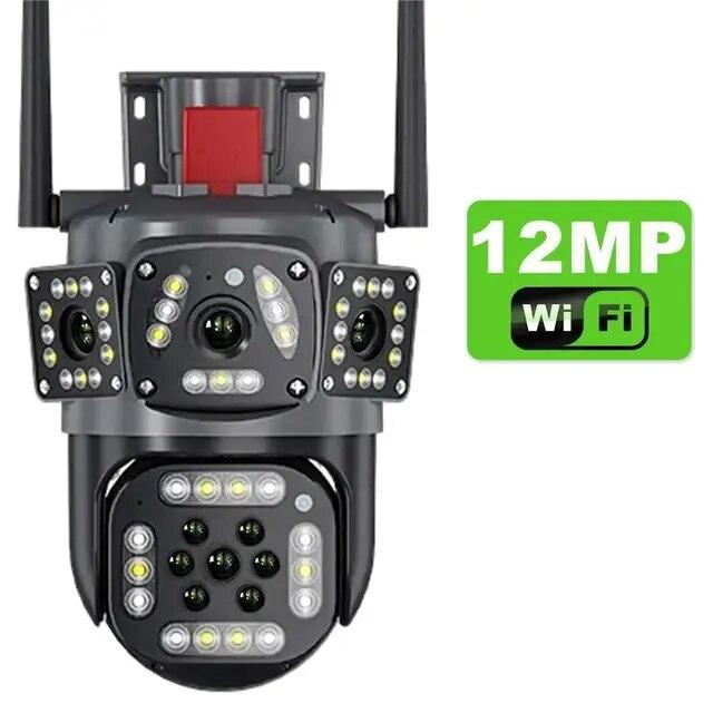 2024 Neue EU 12MP PTZ WiFi 6K Doppelobjektivkamera Kabellose Drei-Bildschirm-Schutz-Bewegungserkennung Outdoor IP CCTV-Überwachung Heimschutz only Camera