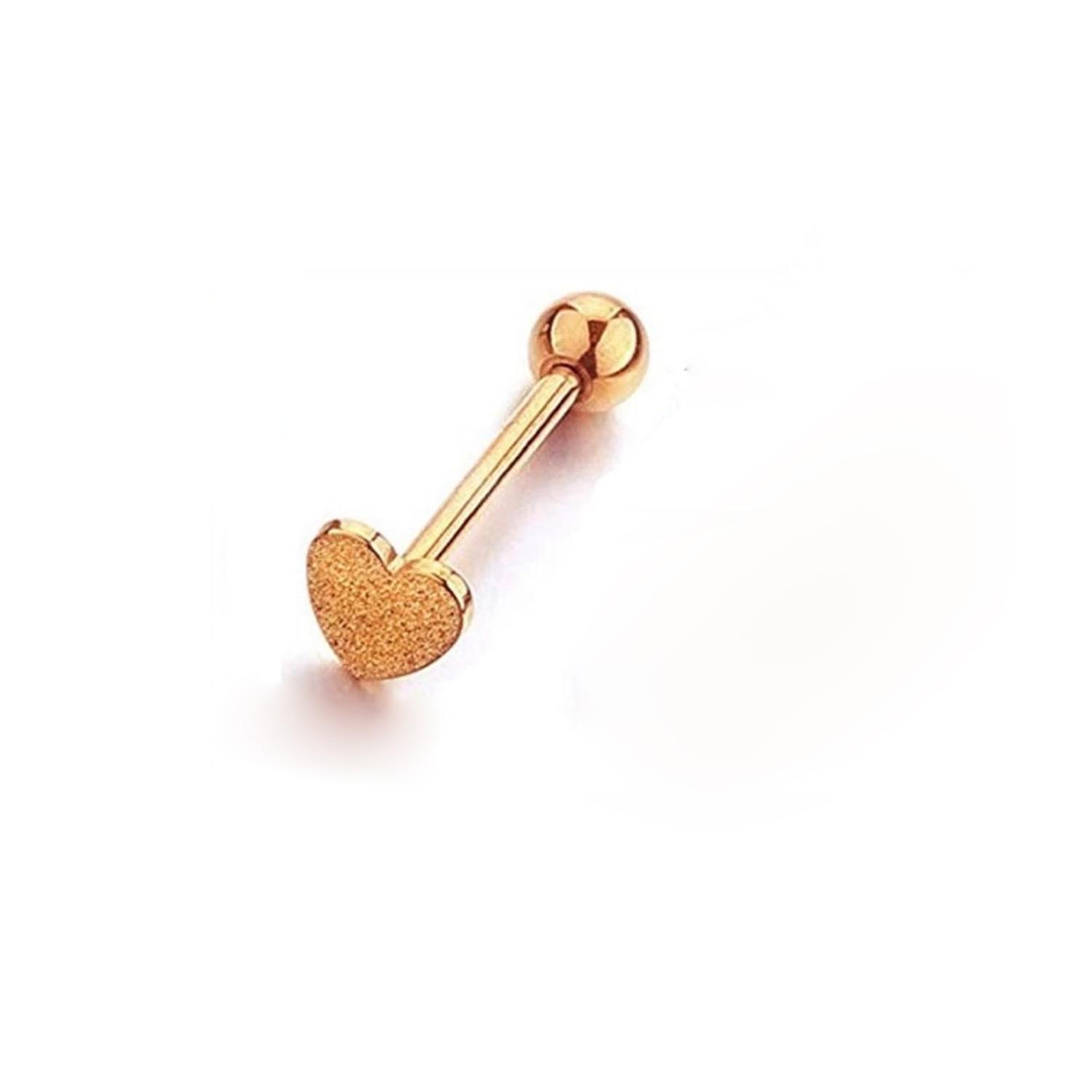 Zungenpiercing aus chirurgischem Stahl mit Herz-Design, Körper-Labret-Pin, Nippelnagel, Ohrpiercings, Ohrstecker, Lippenpiercing