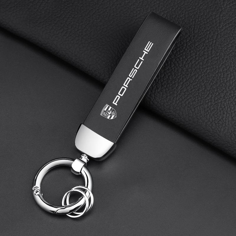 1 Stück Leder Schlüsselanhänger Auto Schlüsselanhänger Anhänger Schlüsselanhänger Dekor Zubehör Für Porsche Cayenne Panamera Macan Boxster 911 Carrera-GT 928 944 968