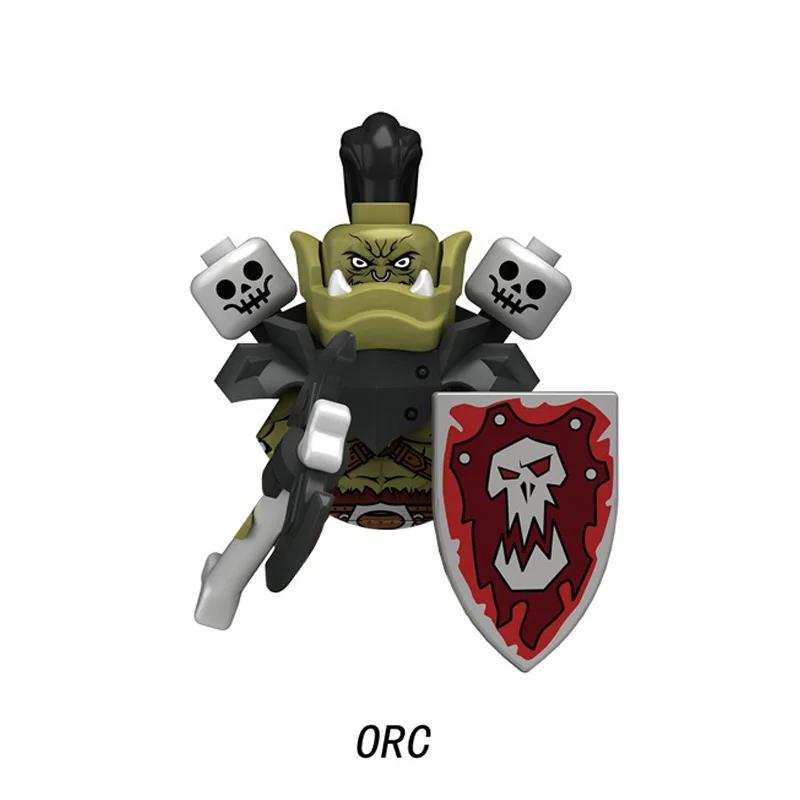 Kinderspielzeug Mittelalterliche Ork-Serie Cartoon-Figuren Modell Kleine Partikel Bausteine Kindergeburtstagsgeschenke