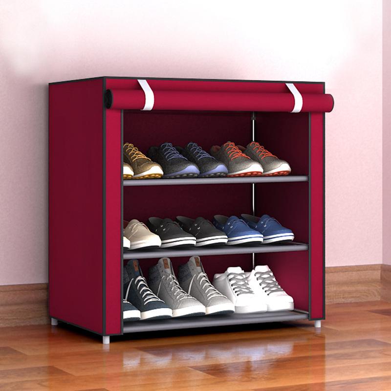 F-Stil Staubdichter Schuhschrank: Mehrschichtiger Stoffschrank & Aufbewahrungsregal für Schuhe