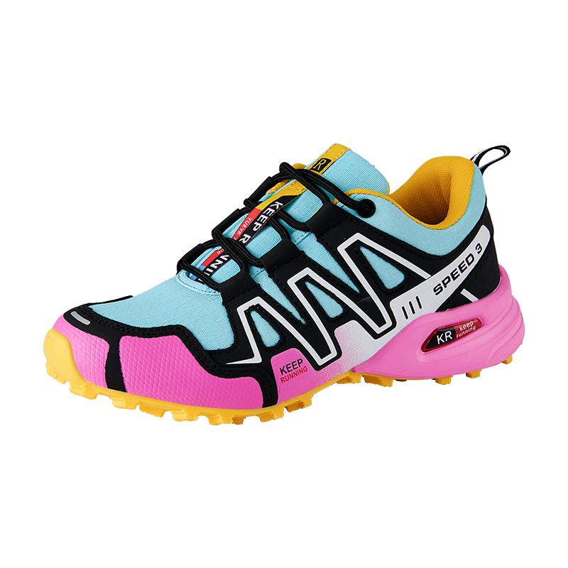 Damen-Outdoor-Wanderschuhe, leichte, verschleißfeste Damen-Bergsteiger-Wanderschuhe, wasserdichte große Leder-Sportschuhe 36