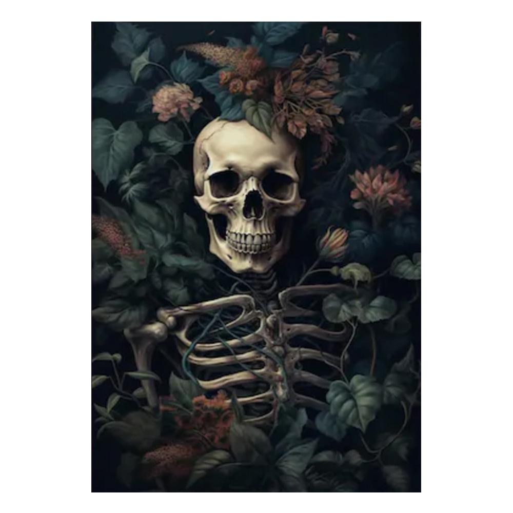 Dark Academy Kunst-Wandposter, Victoria Krähe, Hexe, Geist, schwarze Katze, Halloween-Hintergrund, Dekoration, Gothic-Bild, Druck, Weihnachtsgeschenke, Leinwandgemälde 40x60cm no frame